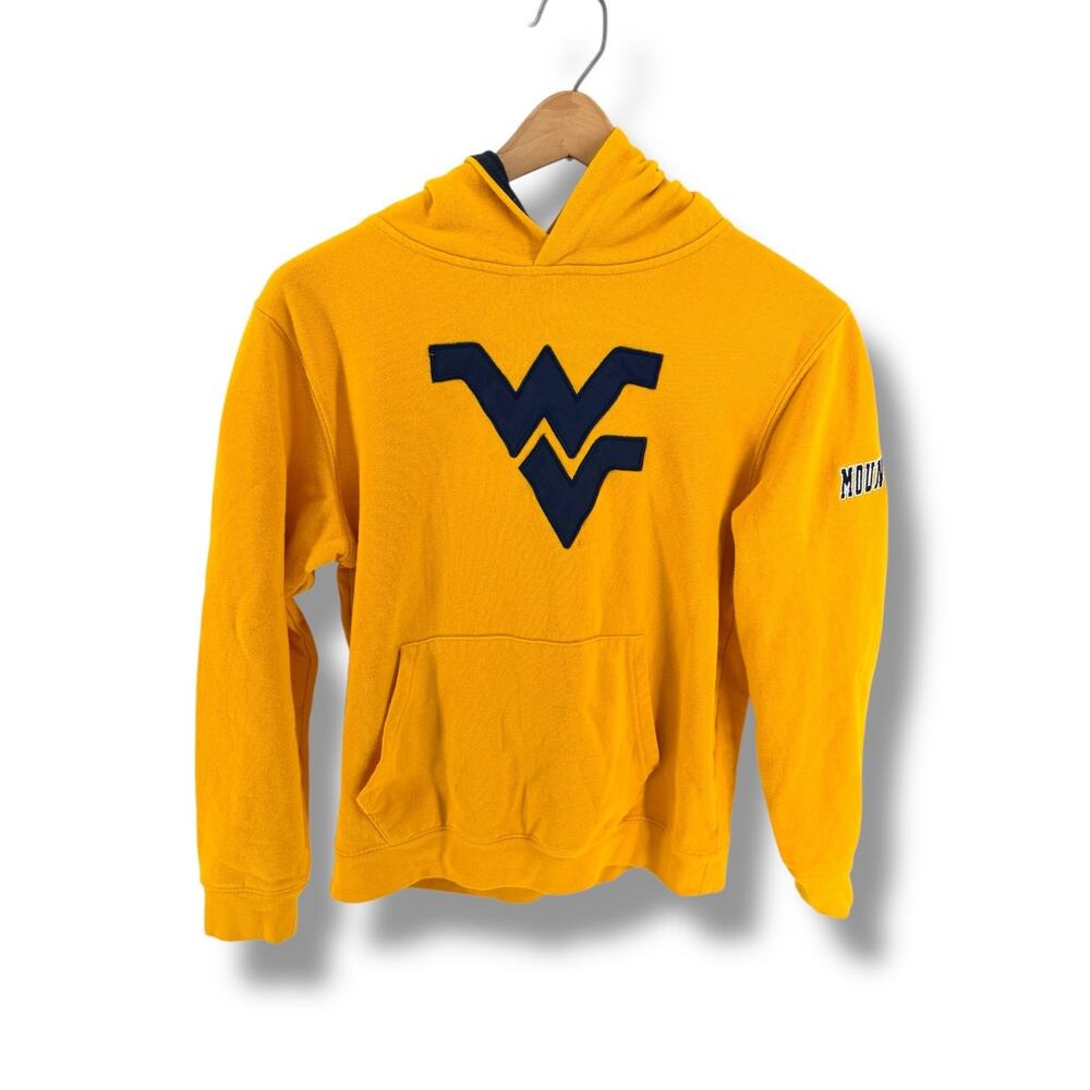 Youth Boys WVU Hoodie Size 14/16‎ YLG West Virginia Mountaineers Sweatshirt